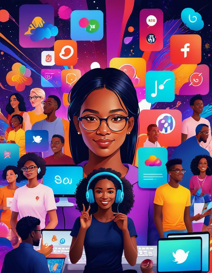 A vibrant and inviting digital space showcasing a diverse group of individuals engaging with various adult streaming platforms on stylish devices. The scene captures expressions of enjoyment and connection, with colorful graphics representing diverse genres on the screens. The background features abstract shapes and streaming symbols to illustrate the vast offerings available. A warm, inclusive atmosphere highlights the pleasure of exploration in this digital realm. vibrant colors. super-realistic. digital art.